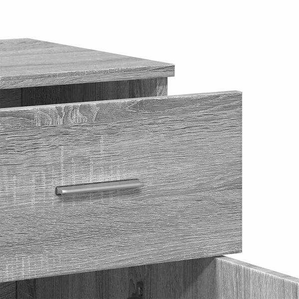 2er Set Sideboards Grau-Sonoma Holzwerkstoff 79 x 38 x 80 cm