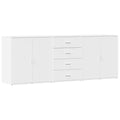 Sideboard Weiß aus Holzwerkstoff 3er Set 2× 79 cm & 1× 60 cm