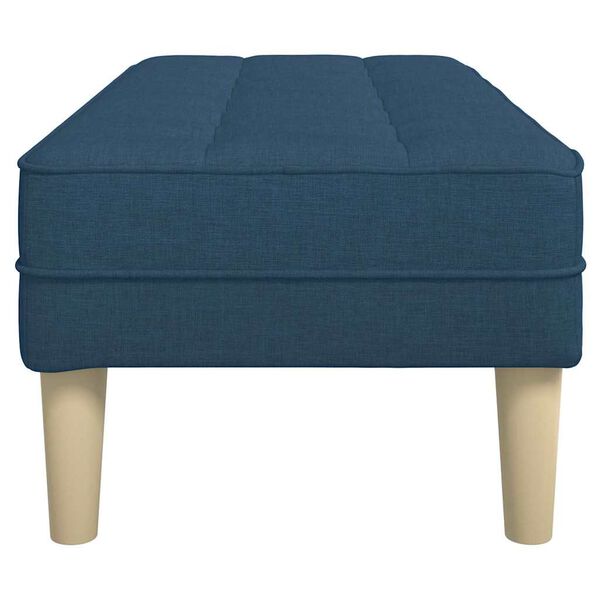 Sitzbank Ottoman Blau Gepolstert 2-Sitzer Modern 113 x 57 x 39 cm