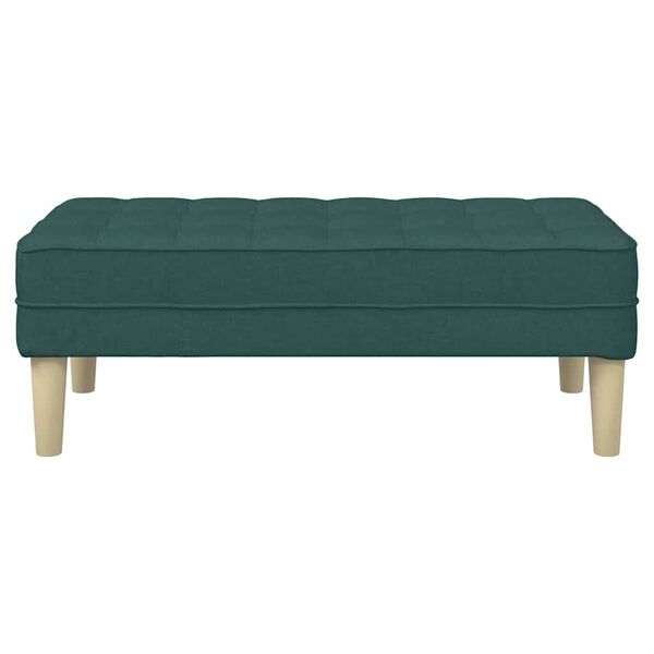 Sitzbank Ottoman Dunkelgrün Gepolstert 2-Sitzer Modern 113 x 57 x 39 cm