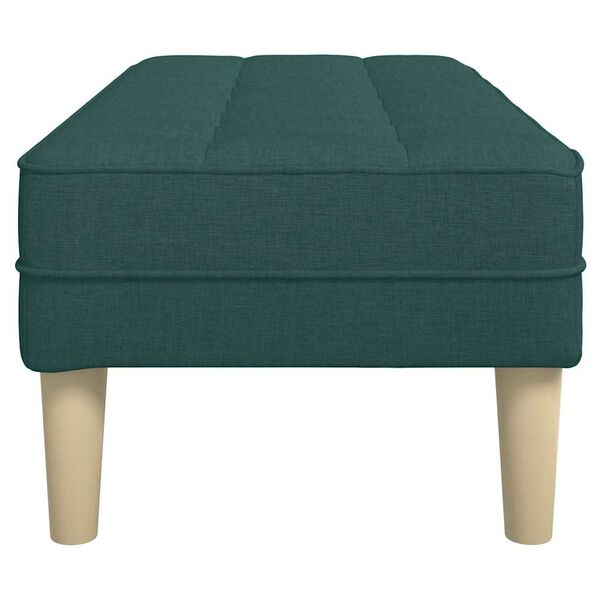 Sitzbank Ottoman Dunkelgrün Gepolstert 2-Sitzer Modern 113 x 57 x 39 cm