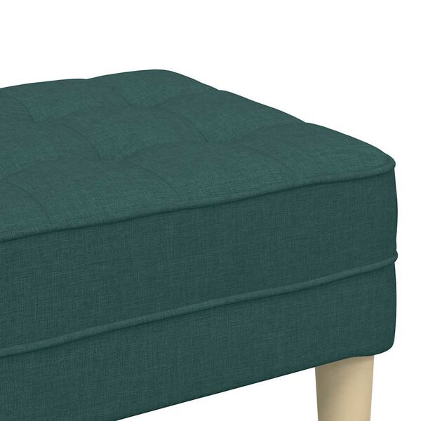 Sitzbank Ottoman Dunkelgrün Gepolstert 2-Sitzer Modern 113 x 57 x 39 cm