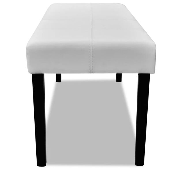 Sitzbank Kunstleder Weiß Gepolstert 106 x 43 x 46 cm