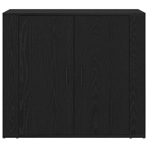 Sideboard aus Holzwerkstoff in Schwarz 3er Set 80 x 33 x 70 cm