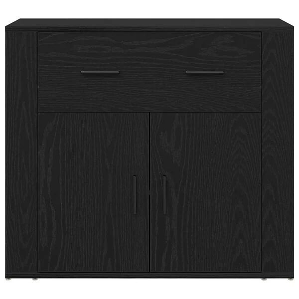 Sideboard aus Holzwerkstoff in Schwarz 3er Set 80 x 33 x 70 cm