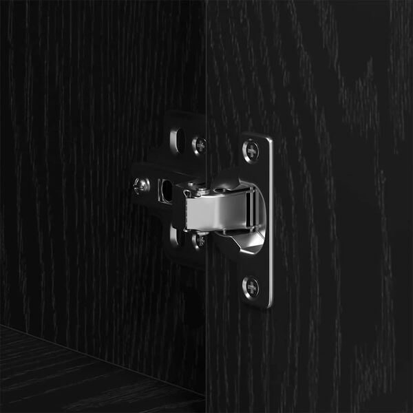 Sideboard aus Holzwerkstoff in Schwarz 3er Set 80 x 33 x 70 cm