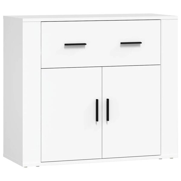 Sideboard aus Holzwerkstoff in Weiß 3er Set 80 x 33 x 70 cm