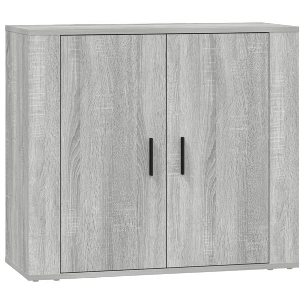 Sideboard aus Holzwerkstoff in Grau Sonoma 3er Set 80 x 33 x 70 cm