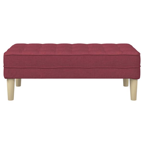 Sitzbank Ottoman Weinrot Gepolstert 2-Sitzer Modern 113 x 57 x 39 cm