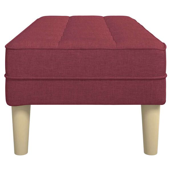 Sitzbank Ottoman Weinrot Gepolstert 2-Sitzer Modern 113 x 57 x 39 cm