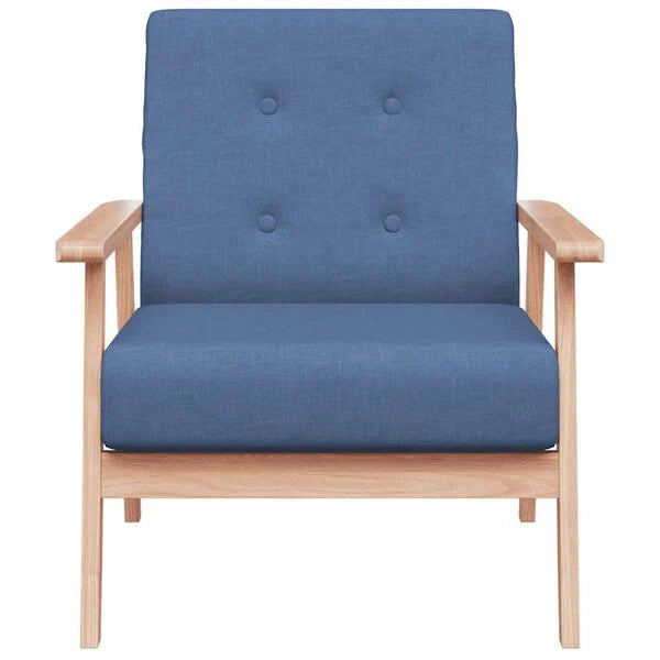 Sessel Blau Stoff 64,5x67x73,5 cm Gepolstert Modern