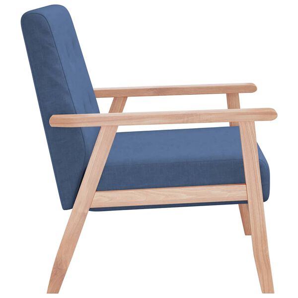 Sessel Blau Stoff 64,5x67x73,5 cm Gepolstert Modern