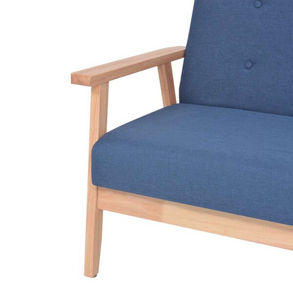 Sessel Blau Stoff 64,5x67x73,5 cm Gepolstert Modern