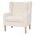 Sessel Cremeweiß Stoff 76x68x90 cm Gepolstert Relaxsessel