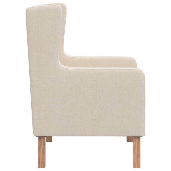 Sessel Cremeweiß Stoff 76x68x90 cm Gepolstert Relaxsessel