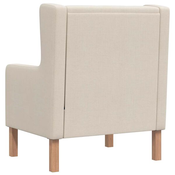 Sessel Cremeweiß Stoff 76x68x90 cm Gepolstert Relaxsessel