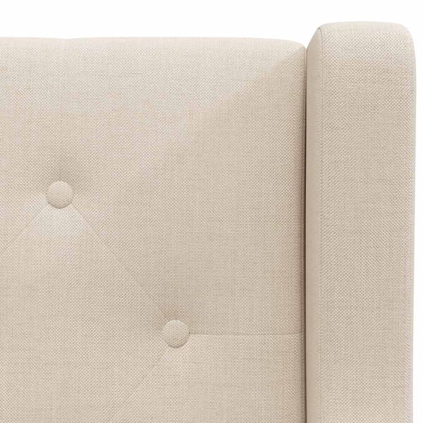 Sessel Cremeweiß Stoff 76x68x90 cm Gepolstert Relaxsessel