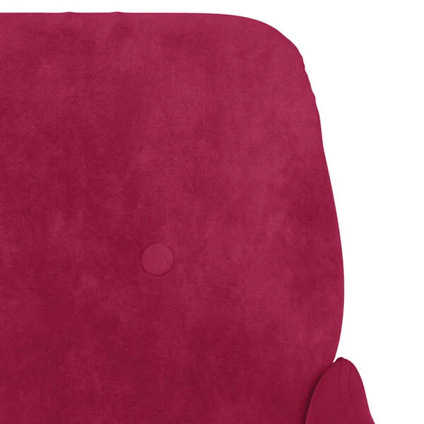 Sofa Samt Weinrot 108 x 79 x 79 cm 2-Sitzer mit Armlehnen