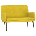 Sofa Samt Gelb 108 x 79 x 79 cm 2-Sitzer mit Armlehnen