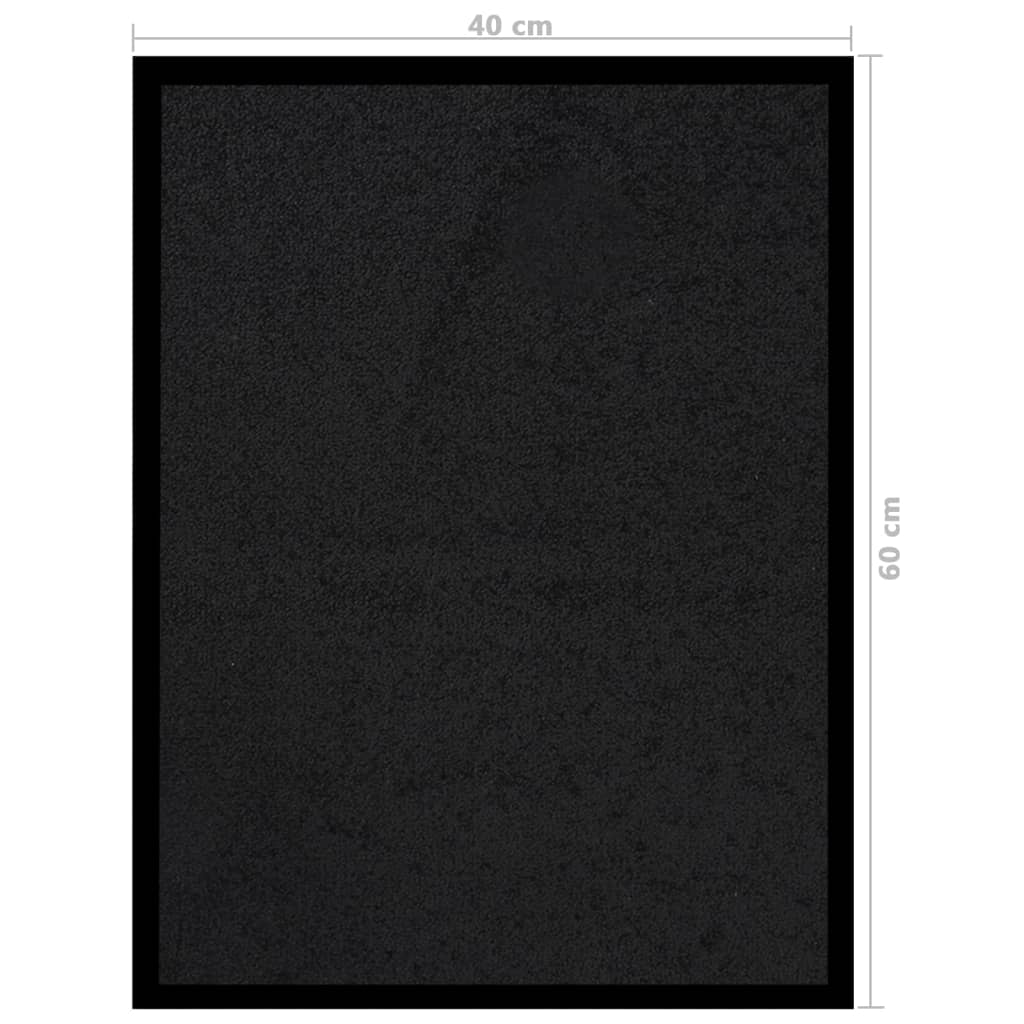 Fußmatte Rutschfest Polypropylen Schwarz 40 x 60 cm