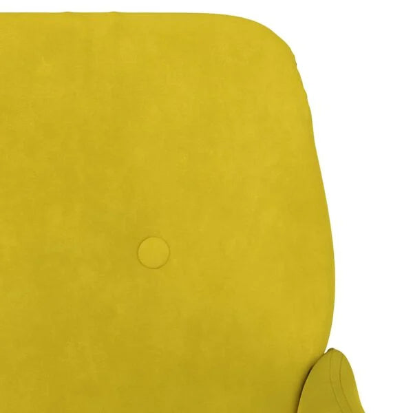 Sofa Samt Gelb 108 x 79 x 79 cm 2-Sitzer mit Armlehnen