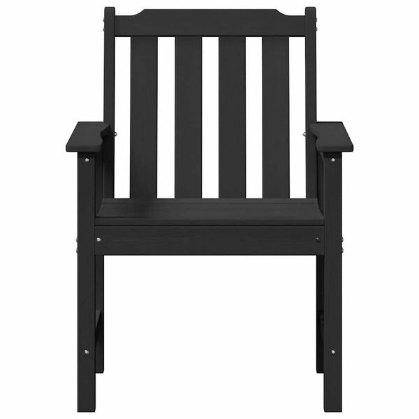 2er Set Gartenstühle Schwarz mit Armlehnen 65,5 x 59 x 88 cm
