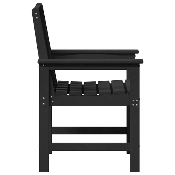 2er Set Gartenstühle Schwarz mit Armlehnen 65,5 x 59 x 88 cm