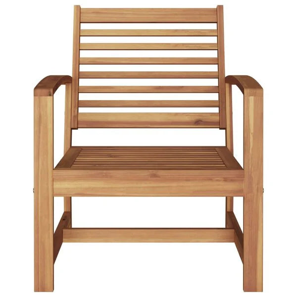 2er Set Gartenstühle Teak Massivholz Braun 65 x 60 x 76,5 cm