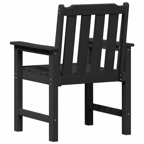2er Set Gartenstühle Schwarz mit Armlehnen 65,5 x 59 x 88 cm