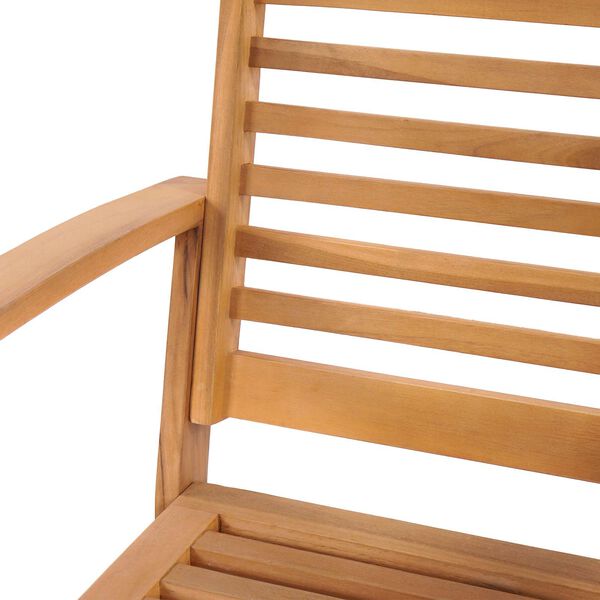 2er Set Gartenstühle Teak Massivholz Braun 65 x 60 x 76,5 cm