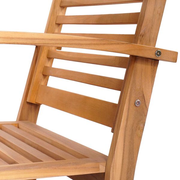 2er Set Gartenstühle Teak Massivholz Braun 65 x 60 x 76,5 cm