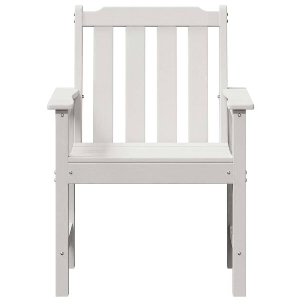 2er Set Gartenstühle Weiß mit Armlehnen 65,5 x 59 x 88 cm