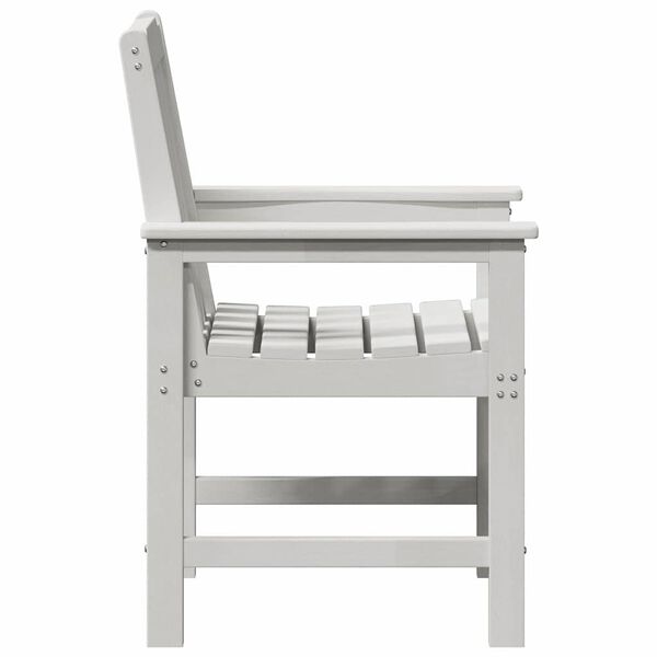 2er Set Gartenstühle Weiß mit Armlehnen 65,5 x 59 x 88 cm