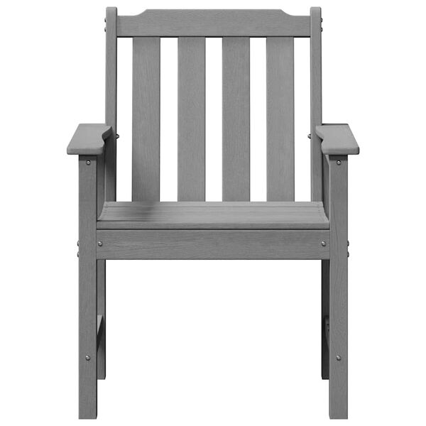2er Set Gartenstühle Hellgrau mit Armlehnen 65,5 x 59 x 88 cm