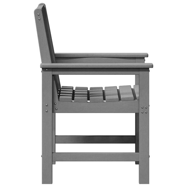 2er Set Gartenstühle Hellgrau mit Armlehnen 65,5 x 59 x 88 cm