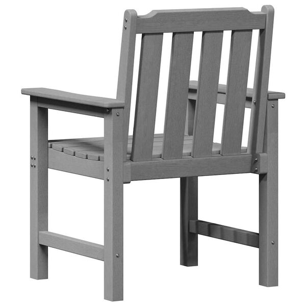 2er Set Gartenstühle Hellgrau mit Armlehnen 65,5 x 59 x 88 cm