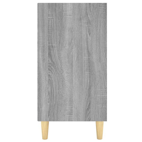 Sideboard aus Massivholz Grau Sonoma Modern mit 6 Fächern 103,5 × 35 × 70 cm