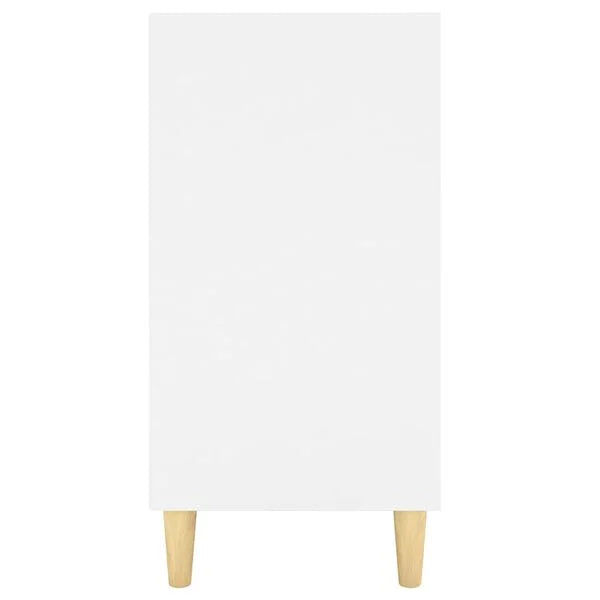 Sideboard aus Massivholz Weiß Modern mit 6 Fächern 103,5 × 35 × 70 cm