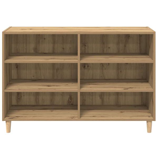 Sideboard aus Massivholz Artisan-Eiche Modern mit 6 Fächern 103,5 × 35 × 70 cm