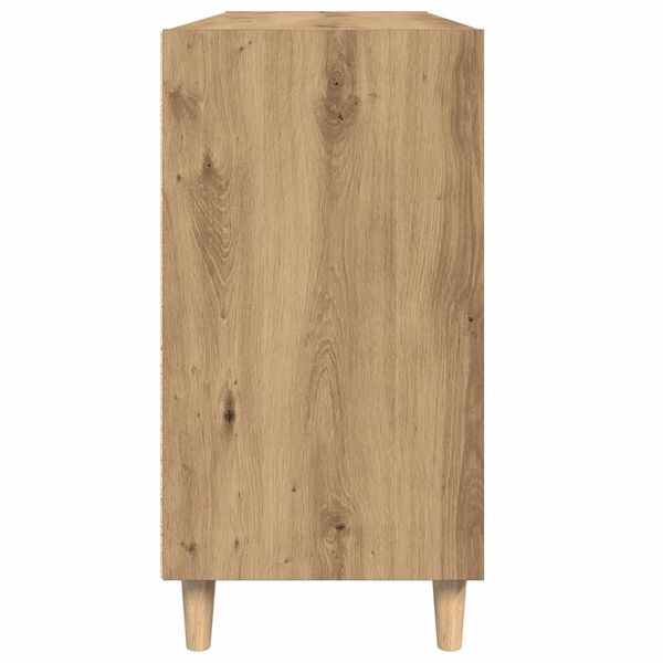 Sideboard aus Massivholz Artisan-Eiche Modern mit 6 Fächern 103,5 × 35 × 70 cm