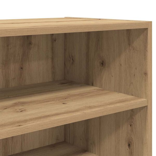 Sideboard aus Massivholz Artisan-Eiche Modern mit 6 Fächern 103,5 × 35 × 70 cm