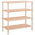Schuhregal Holz 4 Ebenen Tannenholz 74 x 26 x 67,5 cm Schuhablage