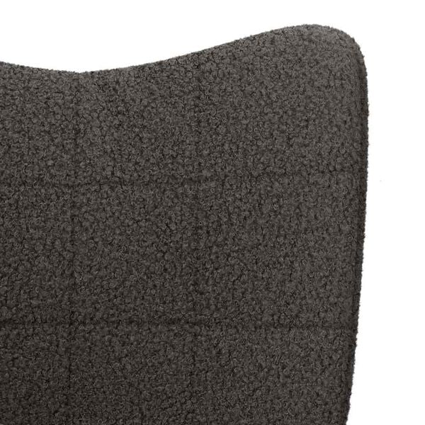 Relaxsessel Dunkelgrau aus Sherpa-Stoff 62x67x95,5 cm Modern Sessel