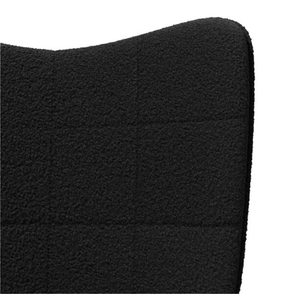 Relaxsessel Schwarz aus Sherpa-Stoff 62x67x95,5 cm Modern Sessel