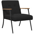 Loungesessel Schwarz 59x75x78 cm aus Wollähnlicher Stoff Modern