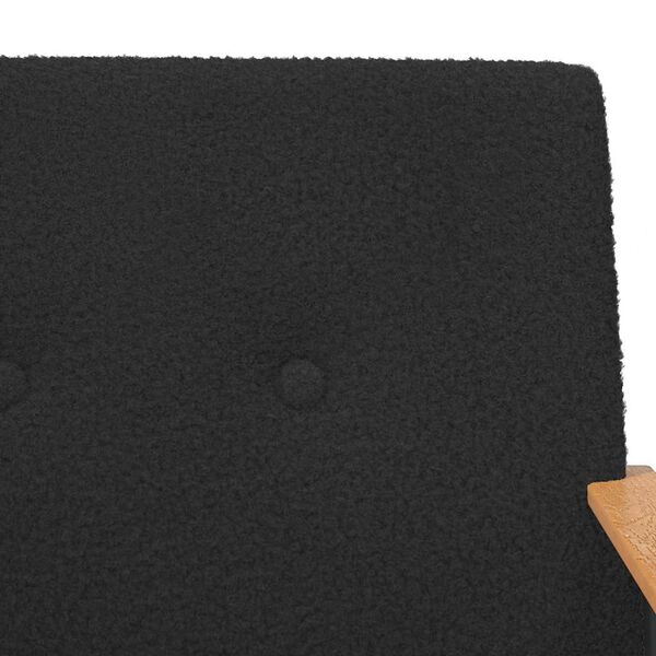 Loungesessel Schwarz 59x75x78 cm aus Wollähnlicher Stoff Modern