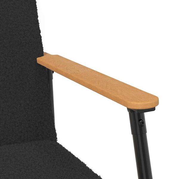 Loungesessel Schwarz 59x75x78 cm aus Wollähnlicher Stoff Modern