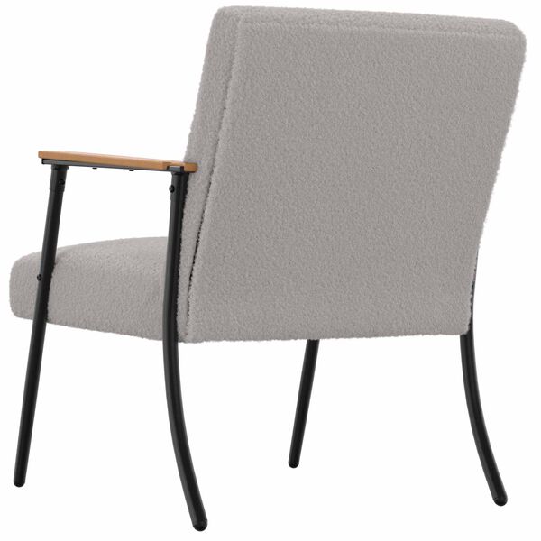 Loungesessel Hellgrau 59x75x78 cm aus Wollähnlicher Stoff Modern