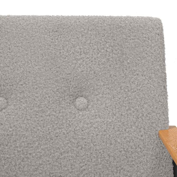 Loungesessel Hellgrau 59x75x78 cm aus Wollähnlicher Stoff Modern