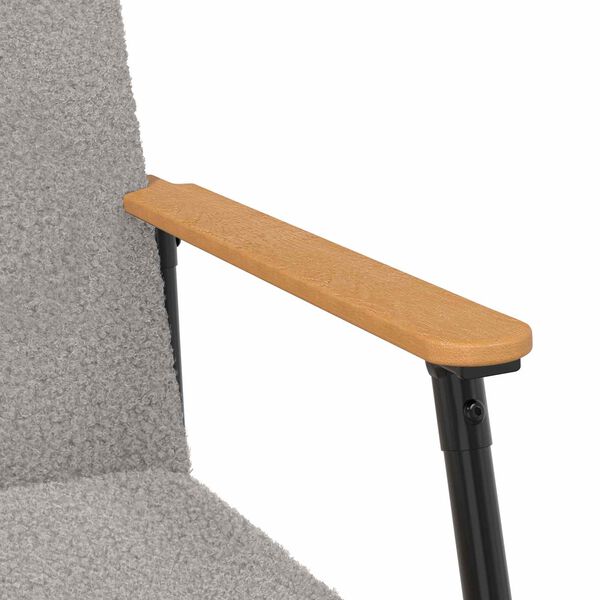 Loungesessel Hellgrau 59x75x78 cm aus Wollähnlicher Stoff Modern